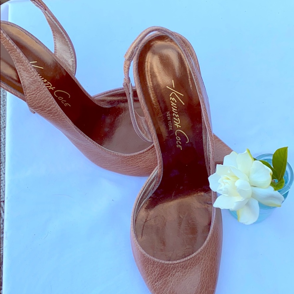 Rose sling back heels